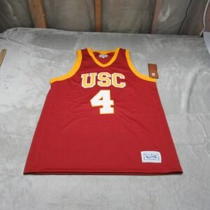 USC Trojans Jersey Men Large Retro Brand Red E Mobley 4 Basketball NCAA $120 NEW